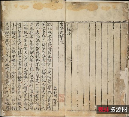 传承经典古籍高清扫描+《阴阳定论o明嘉靖时期刊本》