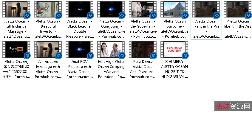 【自行打包】P站大罩杯胖臀艳星Aletta+Ocean合集【16V2.67G】【百度云资源】